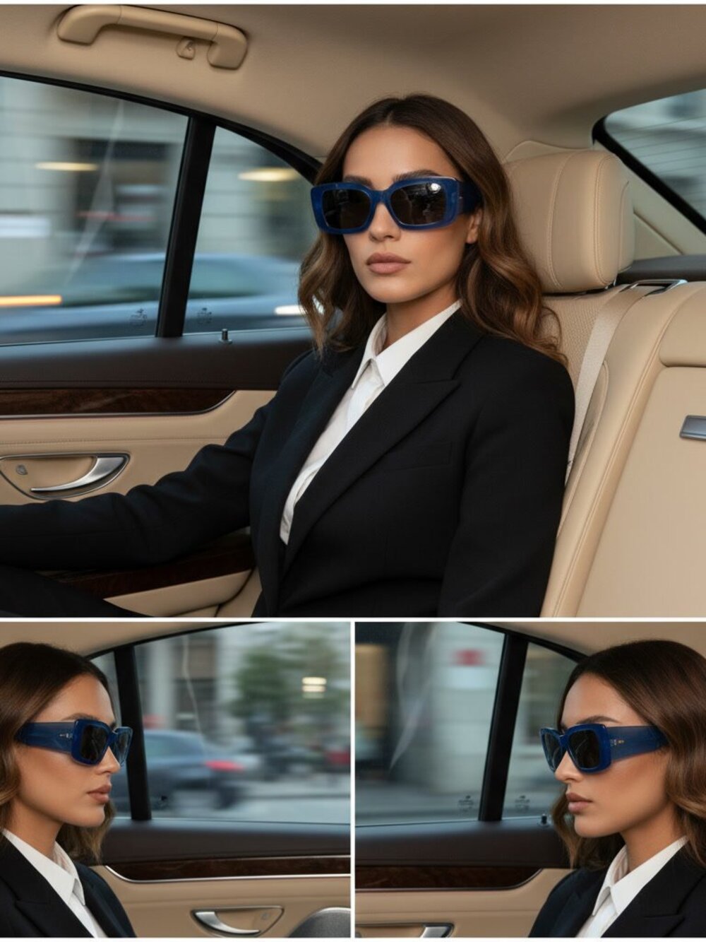 New Dries Van Noten Blue  Sunglasses X Linda Farrow Japan - Picture 6 of 6